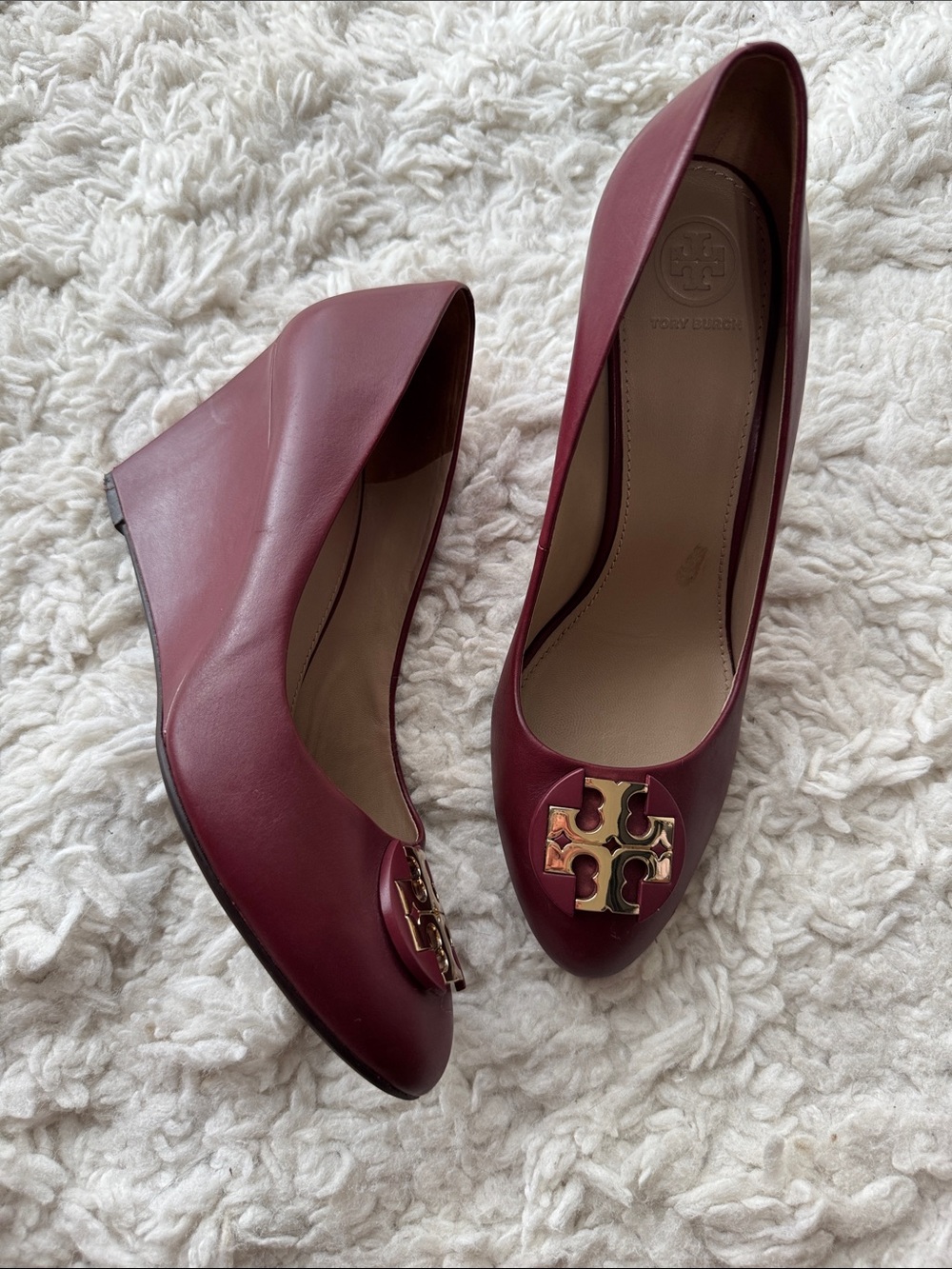 Tory Burch Luna Leather Wedges
